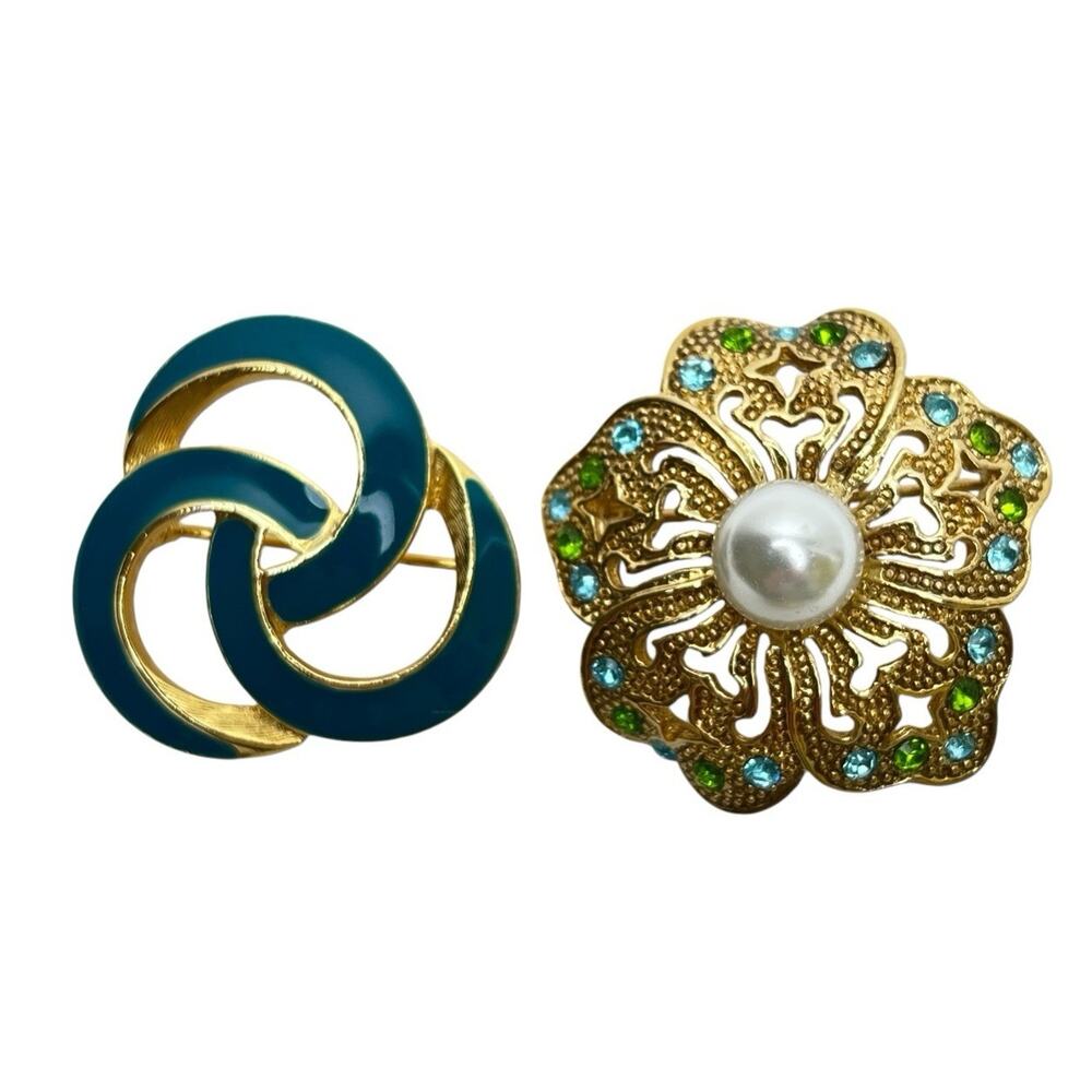 Brooches Mixed Lot 12 Variety Styles Materials Some Signed Wearable Vtg To Now - Picture 5 of 16